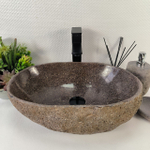 Раковина из речного камня RS-65138 49*33*15 0861