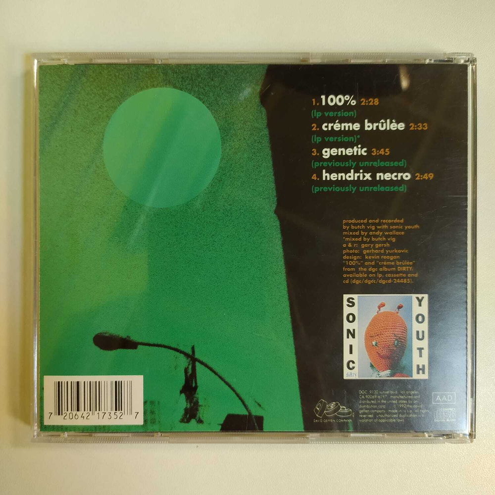 CD Sonic Youth - 100% (США 1992г.)