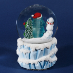 Новогодний стеклянный шар со снегом "Северный полюс"