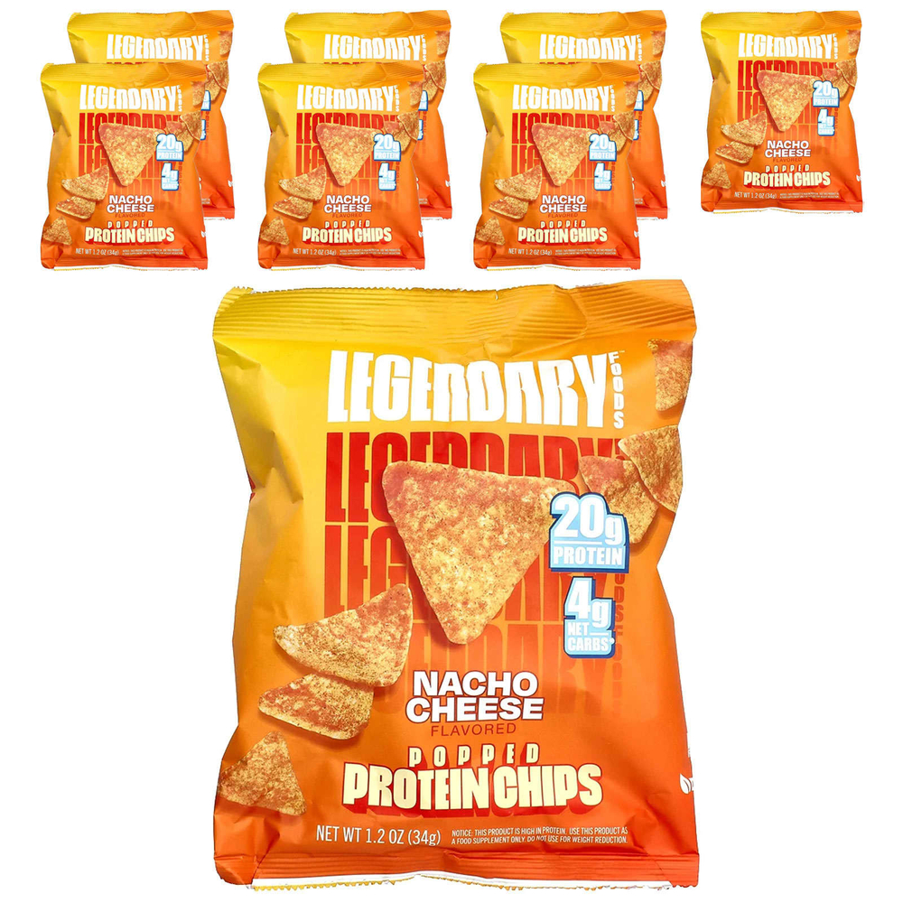 Legendary Foods, протеиновые чипсы, начос, 7 пакетиков по 34 г (1,2 унции)