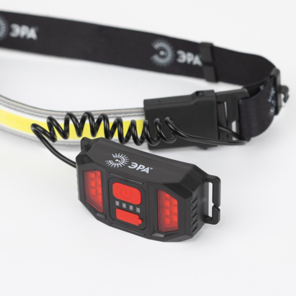 Фонарь налобный светодиодный ЭРА GA-807 Кибер аккумуляторный 5 Вт COB, 3 режима, miscro USB | Налобные фонари