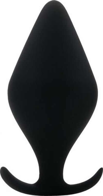 Чёрная анальная пробка Butt Plug with Handle Small (Цвет: черный)