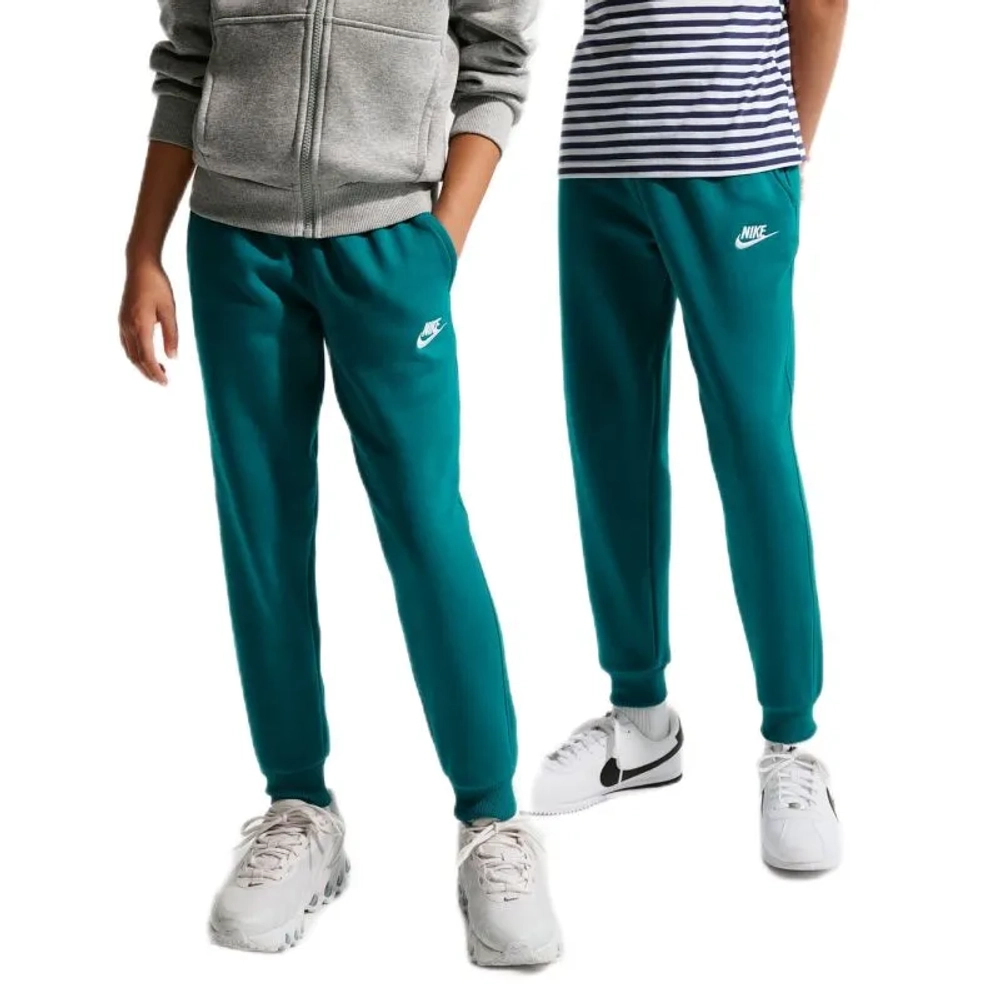 Брюки для девочки Nike Kids Club Fleece - bright spruce/white