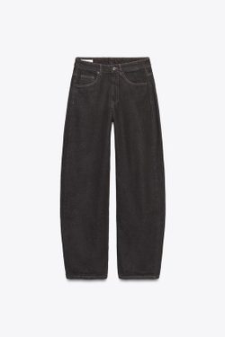 ZARA ДЖИНСЫ TRF CURVE С ВЫСОКОЙ ПОСАДКОЙ, ШОКОЛАДНЫЙ