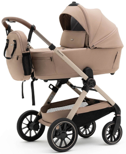 Коляска Agex Prima Pro 3 в 1 с автокреслом i-Team Grey APP232 Beige (Бежевый)