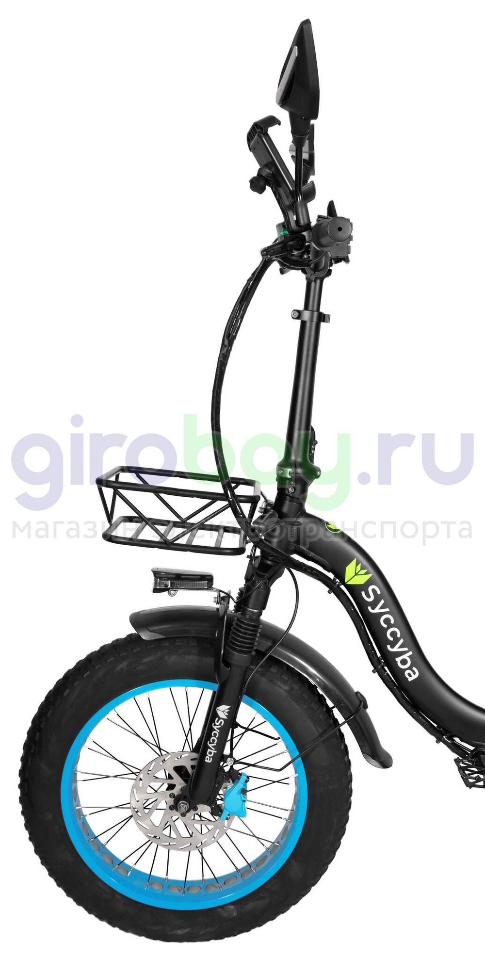 Электровелосипед Syccyba F11 Pro 2025 года (48V/15Ah) - Синий обод фото №5