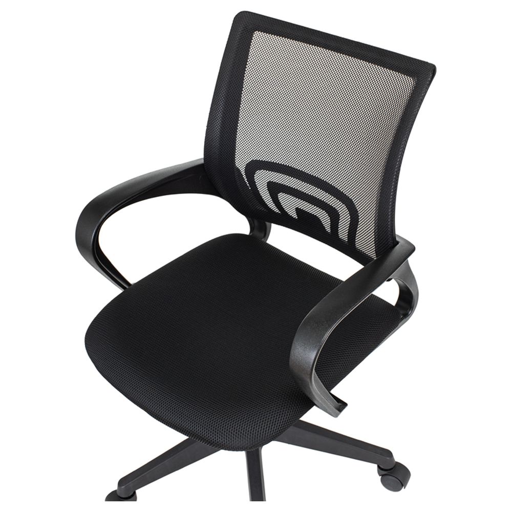 Кресло оператора Helmi HL-M95 R (695) "Airy", спинка сетка черная/сиденье ткань TW черная, пиастра