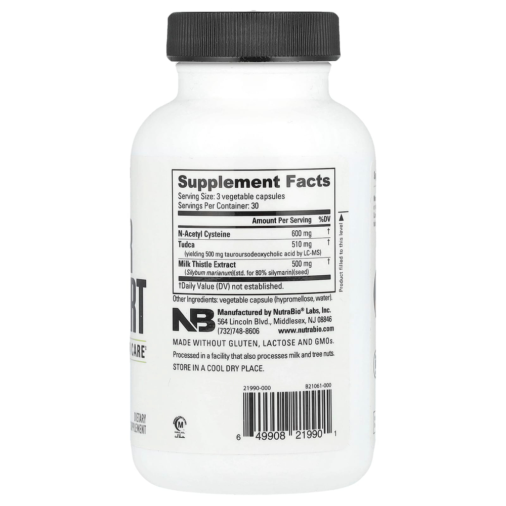 NutraBio, Поддержка печени`` 90 капсул