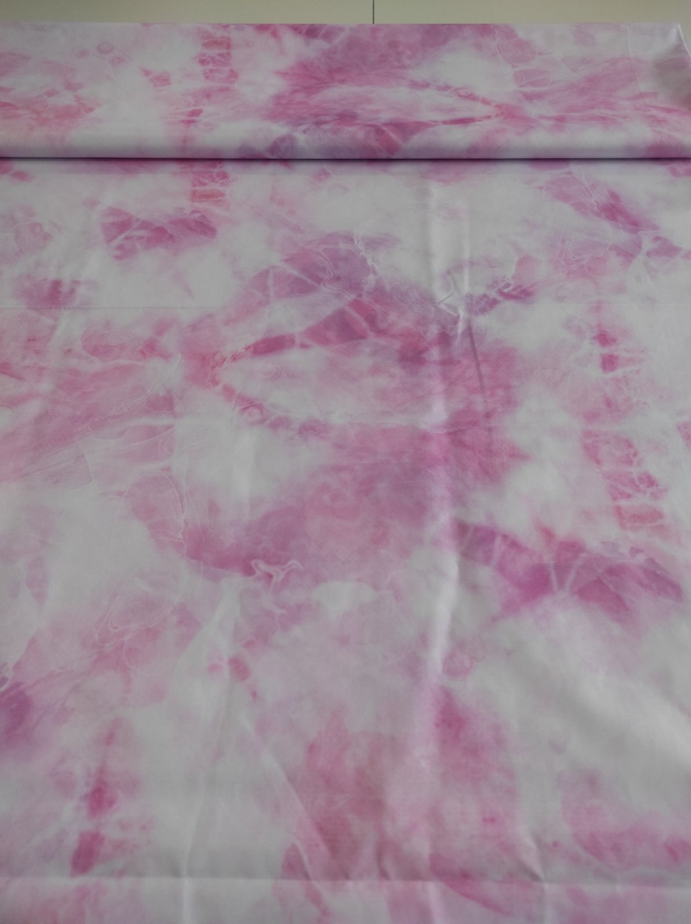 Дюспо (курточная ткань). Принт- Тай дай розовый