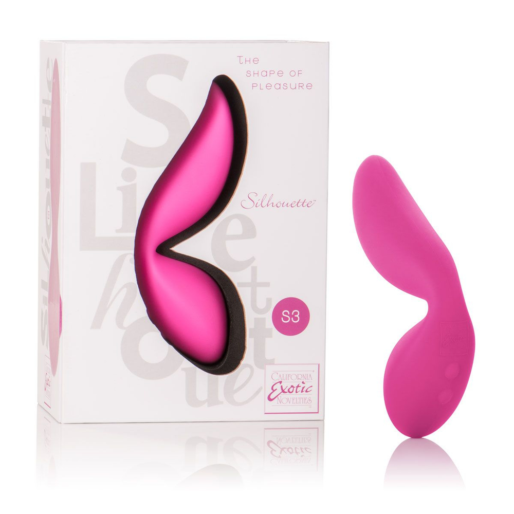 Розовый вибромассажер Silhouette S3 - 12,75 см. (Цвет: розовый)