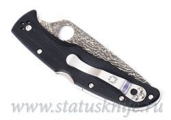 Нож Spyderco Endura 4 Black Pakkawood Damascus Exclusive C10WDBKфотография - 8
