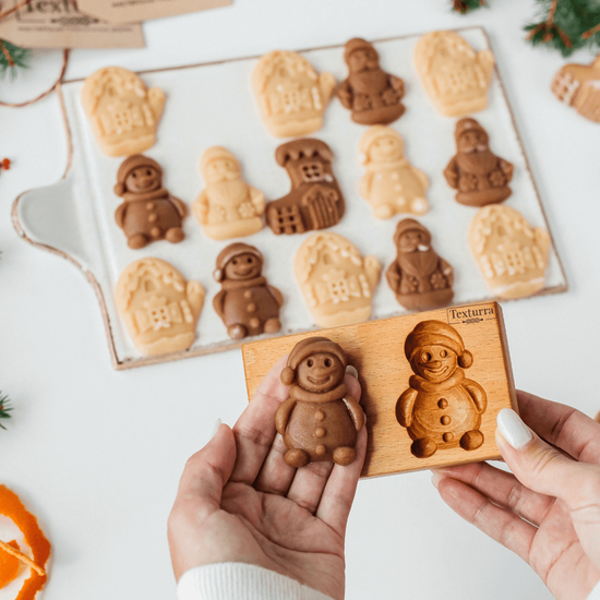 Форма для печенья и пряников Дед мороз и снеговик