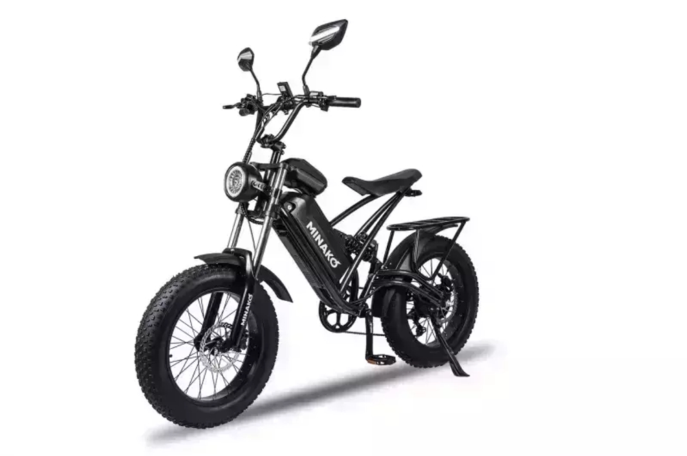 Электровелосипед Minako Fox (спицы) 15AH (черный,хаки)