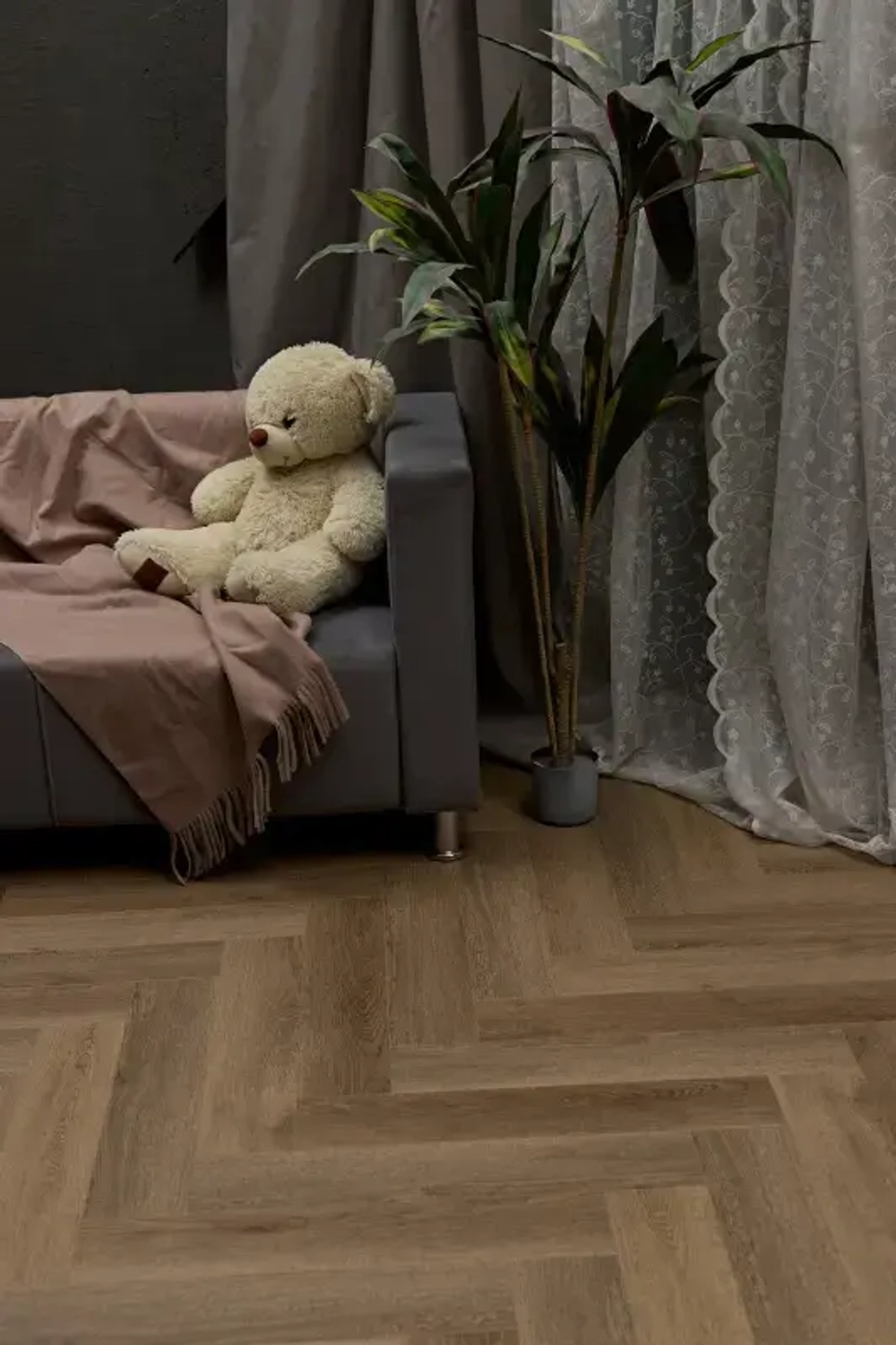 Кварц-винил SPC Steinholz Herringbone 4,5 мм Брегенц 1.14688 м2