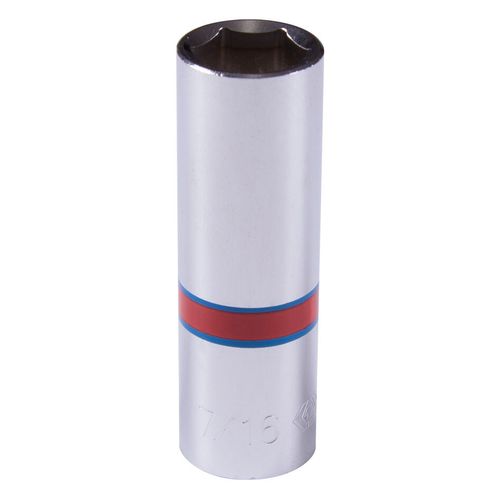 KING TONY (223514S) Головка торцевая глубокая шестигранная 1/4", 7/16", дюймовая