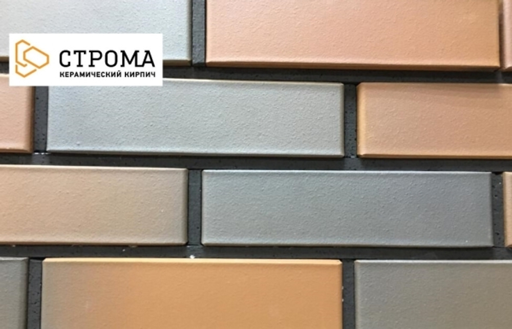 Кирпич лицевой СТРОМА Bordo flash гладкий 1 НФ