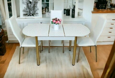 Обеденная группа стол кухонный со стульями NGVK Овал Белый и 3 стула Омега цвет Белый