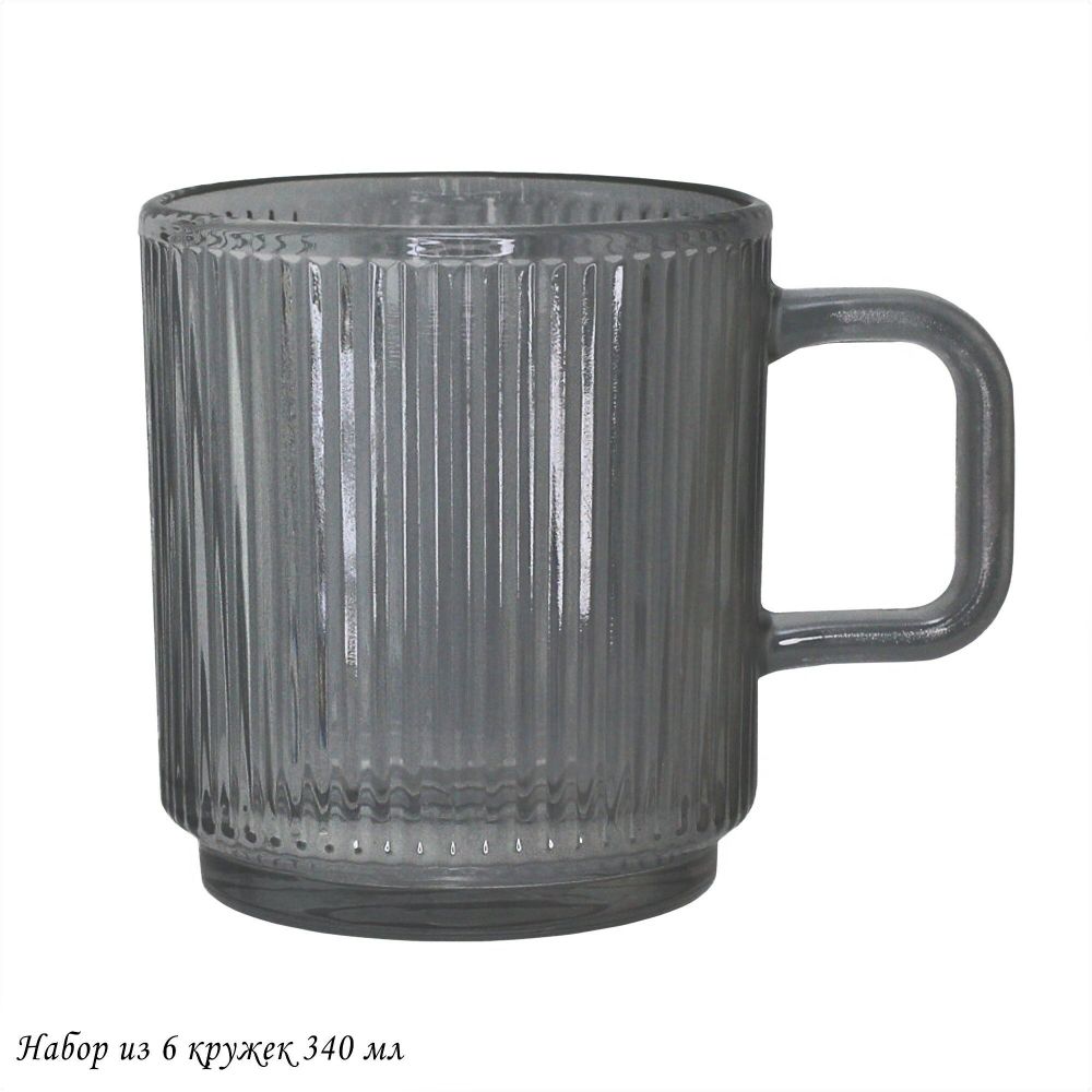 Lenardi 589-090 Набор из 6 кружек 340мл в под.уп.(х6)Стекло