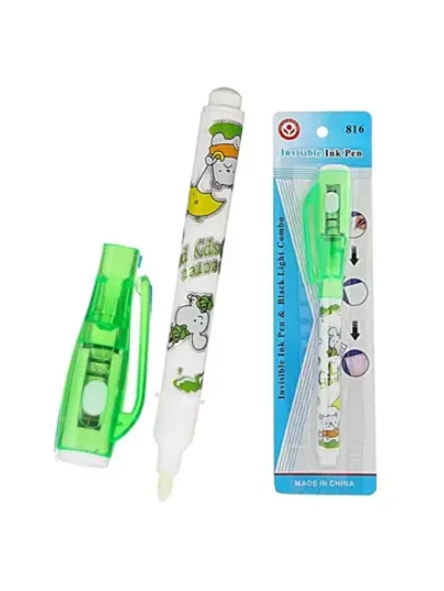 Ручка-шпион 1 шт с УФ фонариком MC-816 зеленый корпус