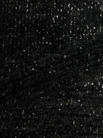 Твид шелк с п/э Herno черный с серебряными вкраплениями