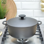 Кастрюля 3л чугунная с крышкой тм Гардарика