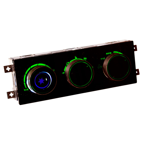 Ручки управления блоком отопителя для лада приора с кондиционером  halla с зеленой подсветкой