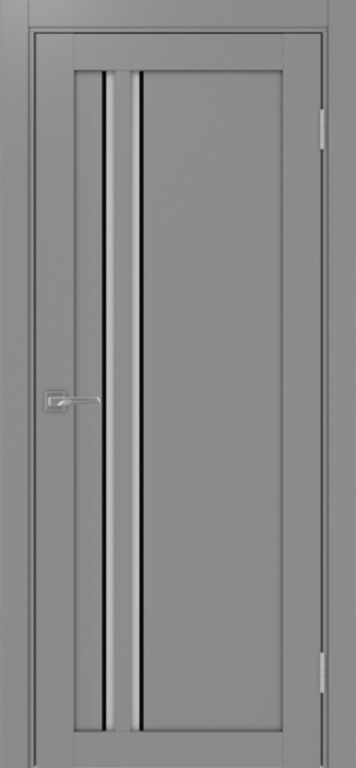 Межкомнатная дверь Optima Porte ТУРИН 525АПСSB.121 Молдинг AL чёрный + Стекло