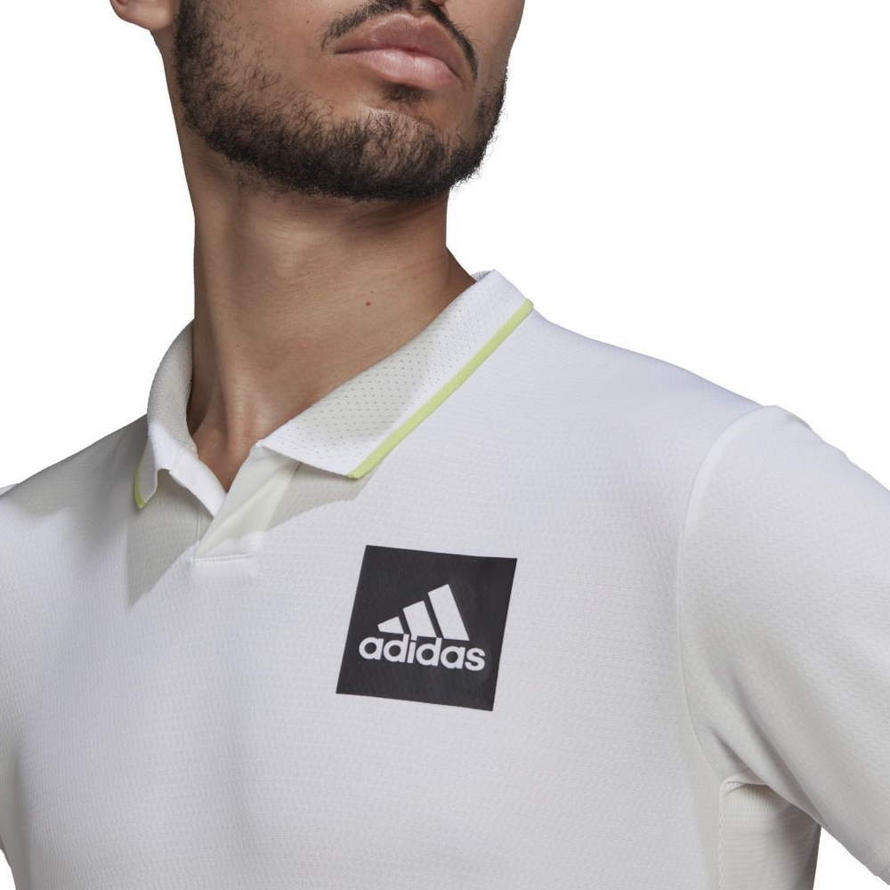 Мужское теннисное поло Adidas Paris Heat.Rdy Tennis Freelift Polo M - белый