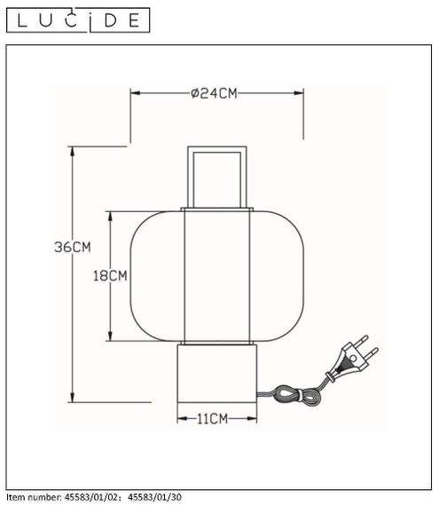 Настольная лампа Lucide Sofia 45583/01/02