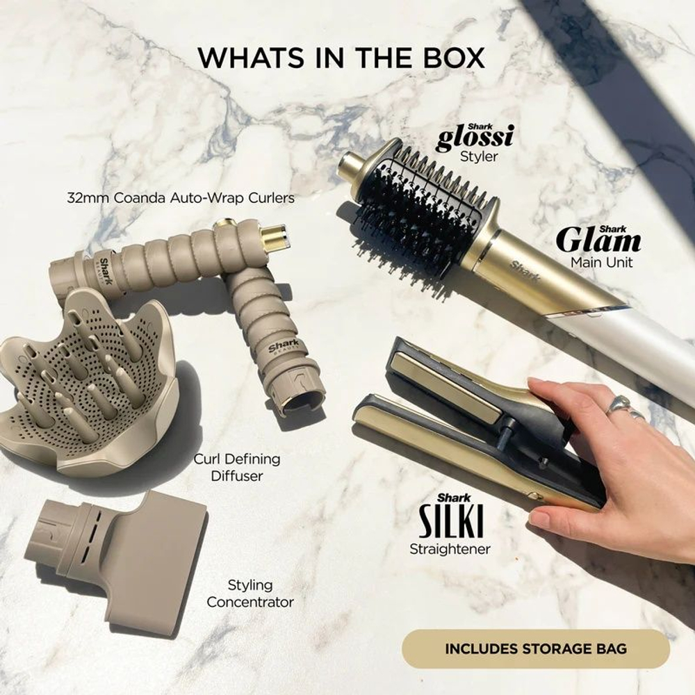 Набор для укладки и сушки волос с диффузером Shark Glam Ceramic & Air Styling and Drying System with Diffuser