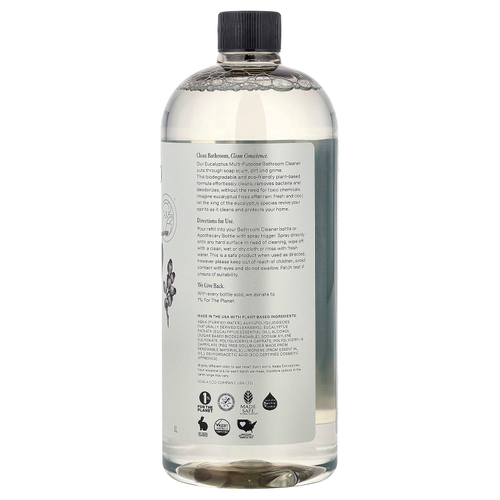 Koala Eco, натуральное универсальное очиститель для ванной комнаты, запасной блок, с эфирным маслом австралийского эвкалипта, 1 л (33,8 жидк. унции)