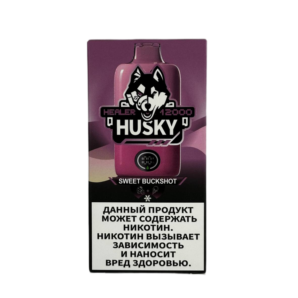 Husky Healer Sweet buckshot - клубничное мороженое 12000 затяжек 20мг Hard (2% Hard)