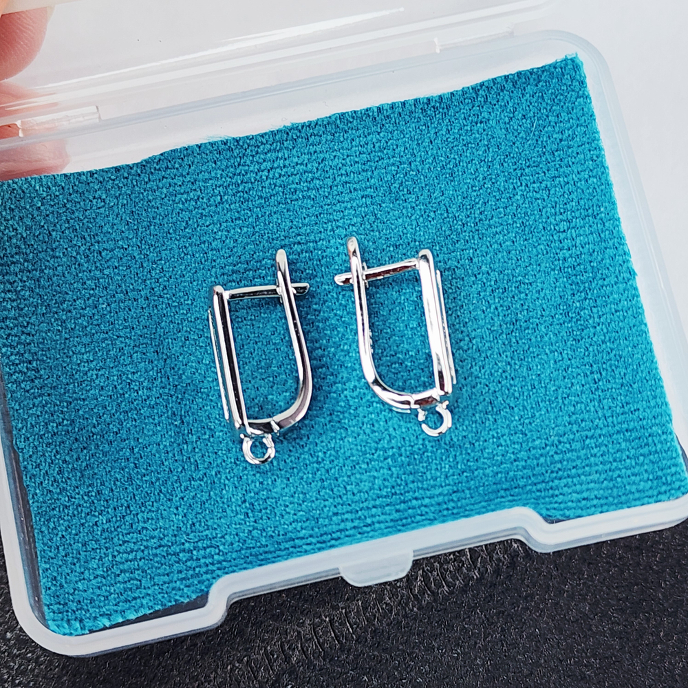 Ювелирные швензы, английский замок, родий, люкс фурнитура