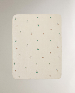 Zara Home плед детский из полиэстера, экрю, 90x120 см · 4601/004