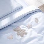 Комплект белья для классической кроватки Teddy Sateen 6 предметов цвет голубой