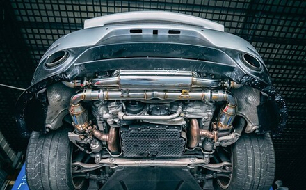 Спортивная выхлопная система с заслонками для Porsche 911 3.0T (под бампер GT2 RS) 2016-2017 Порше