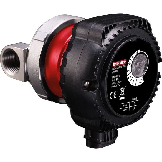 Циркуляционный насос Rommer для ГВС, DN 15 мм, напор 1,1 м (RCP-0005-151780)