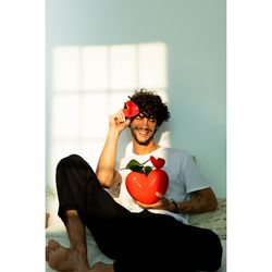 Ваза для цветов Love, 15,5 см, красная