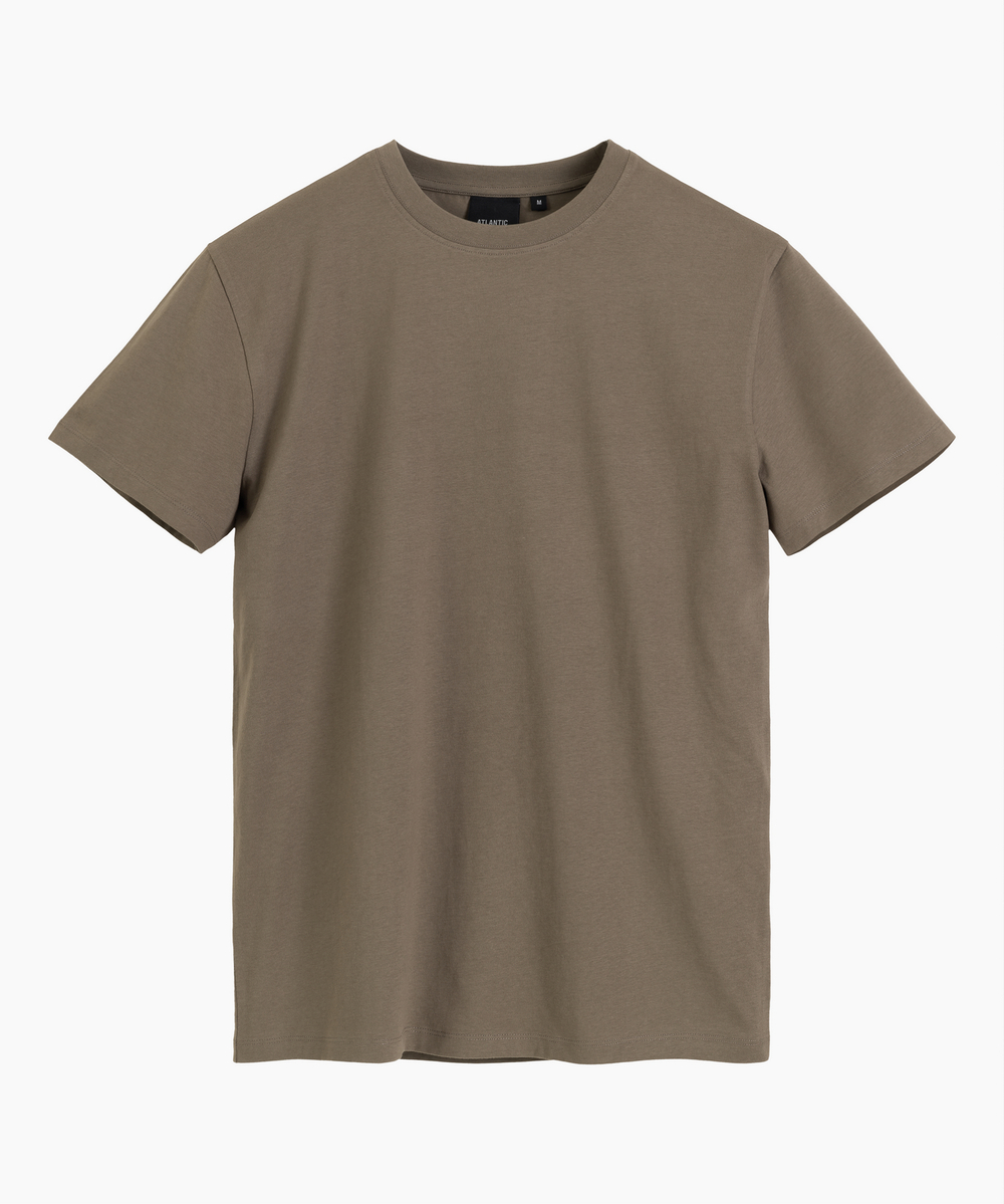 Футболка мужская Atlantic, 1 шт. в уп., хлопок, тёмно-бежевая, NMT-033