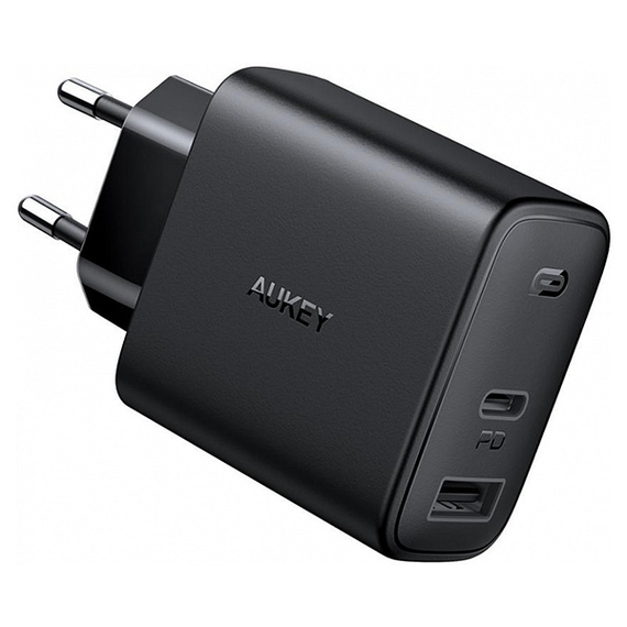Сетевое зарядное устройство Aukey Swift Mix PD 32W USB-A + USB-C (PA-F3S), черный