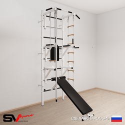 Шведская стенка Sv Sport 597 (Турник стандарт/Брусья/Стойка/Скамья/Канат/Лестница/Трапеция)