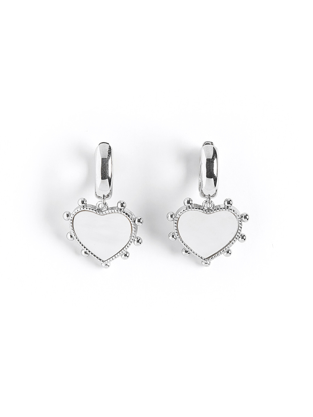 Серьги "Heart ball" Silver