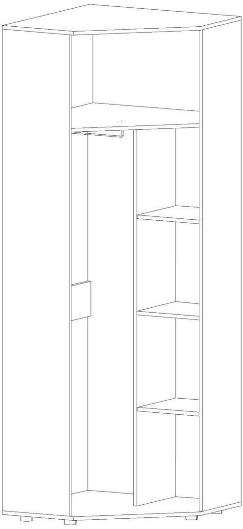 Шкаф угловой Инфинити Ясень Шимо комбинированный