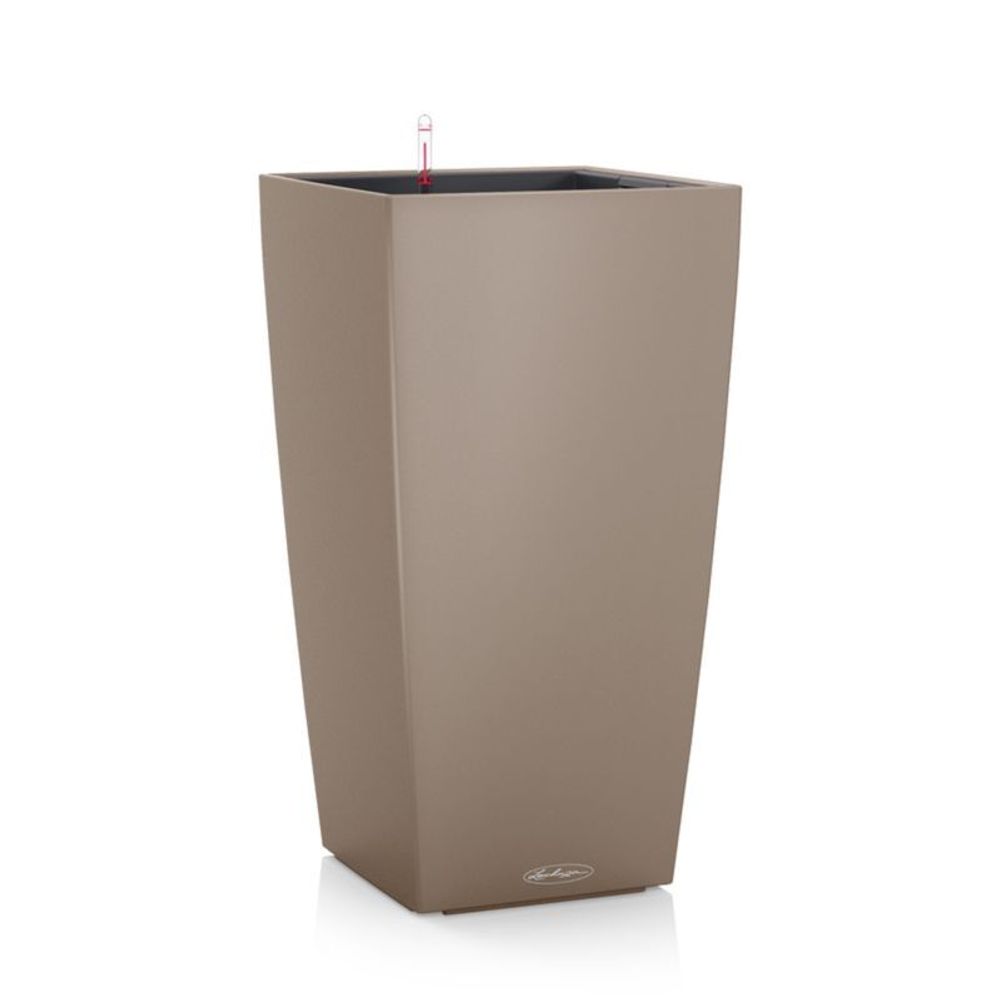 Кашпо Lechuza &quot;Color Cubico Complete sand brown&quot; (пластик), 30x30xH56 см