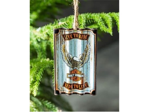 Елочная игрушка Up-Winged Eagle Corrugated Metal Harley-Davidson