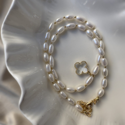 Колье-чокер «Жемчужный талисман счастья» с натуральным жемчугом