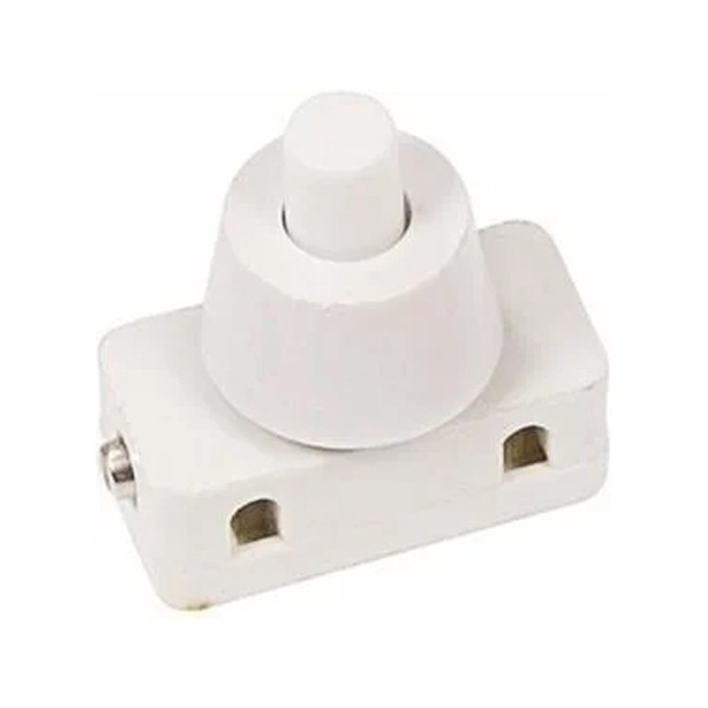 Выключатель-кнопка 250V 2А (2с) ON-OFF белый (для настольной лампы) Rexant 36-3012