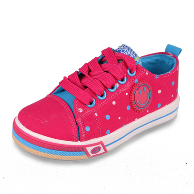 Кеды детские на шнуровке в горох