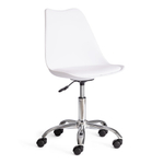 Офисное кресло TULIP (mod.106-1) металл/пластик/PU, 58 x 47 x 97см, White (белый) / Chrome (хром)