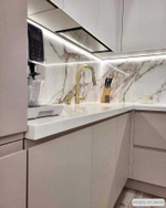 Кухня в цвете роза пепла